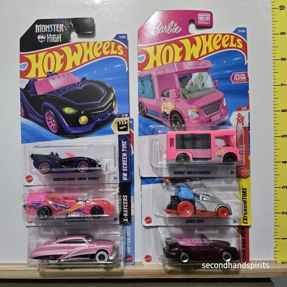 Hot Wheels Lot Of 6 Gender Neutral Cars. 2025-26 Mainline Pink Theme - Picture 7 of 7